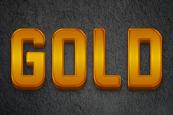3D Gold Bars Text Effect